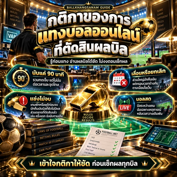 แทงบอล เริ่มยังไง รวมพื้นฐานกติกา ศัพท์ บิลแทงบอล และวิธีคิดเงิน