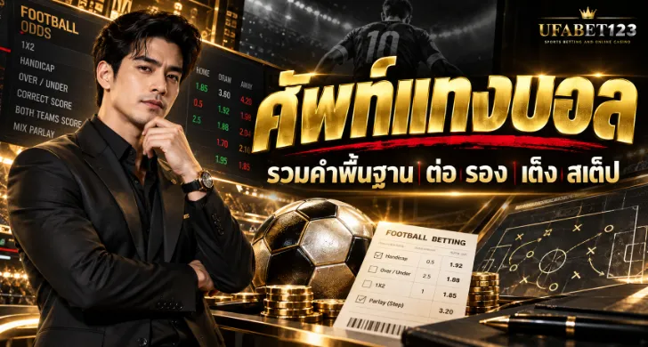 รวม ศัพท์แทงบอล ตั้งแต่ต่อ รอง เต็ง สเต็ป พร้อมวิธีอ่านราคาบอลและราคาต่อรองฟุตบอล อธิบายราคา ปป. ผลได้ครึ่งเสียครึ่ง รหัส FT/HT